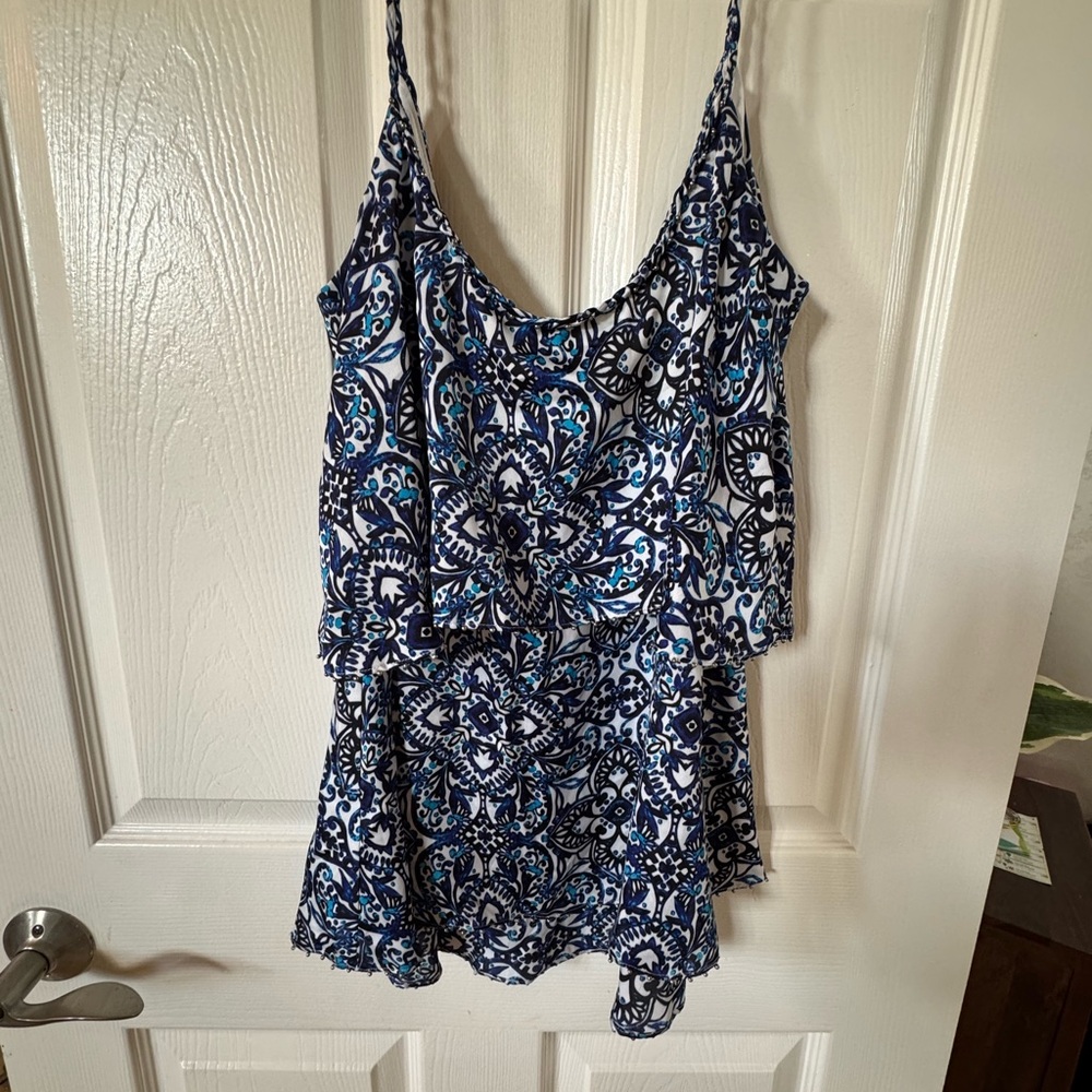 White House black market dressy tank top with little beads